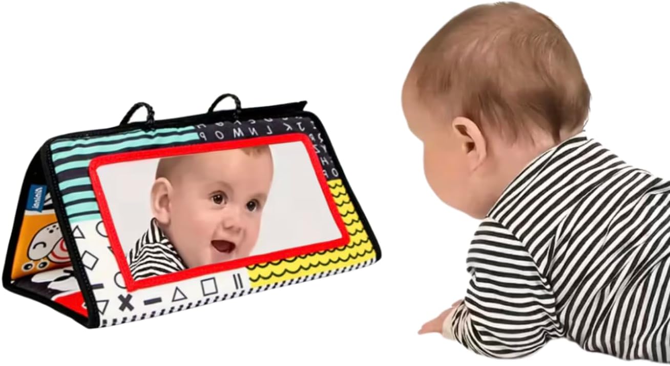 Fidtoy Tummy Time Mirror High Contrast Montessori Baby Toy