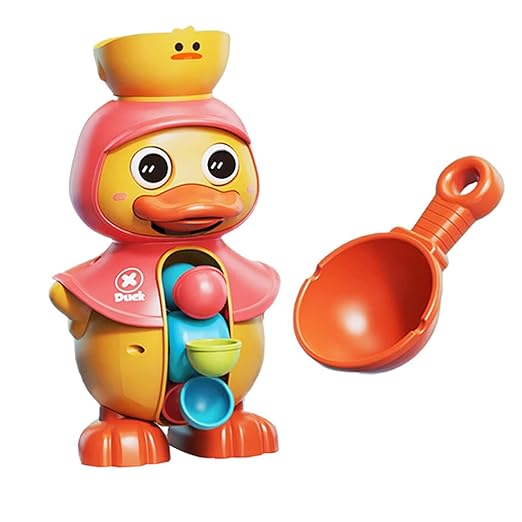 Fidtoy Duck Bath Toy for Toddlers – Interactive Water Play with Spinning Waterwheel