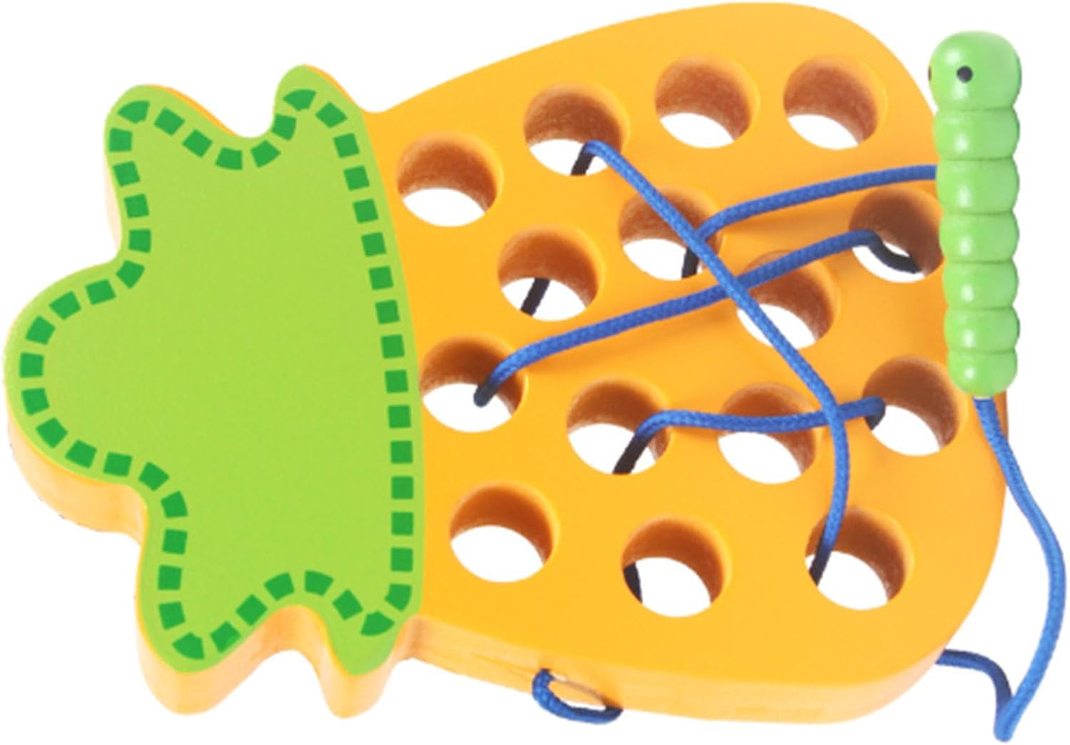 LJCM Eating Fruit, Wooden Lacing Threading Toy Promotes Exercise for 1-2 Years Old Kids (#1)