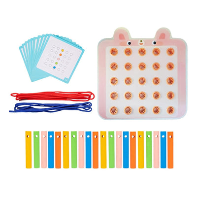 BNF Juguete de enhebrar con tarjetas de viaje para coche, juguete para niños de 3, 4, 5, 6 años, RabbitBaby | Juguetes para bebés | Juguetes de desarrollo para bebés | 1 cubo de habilidades básicas para la vida