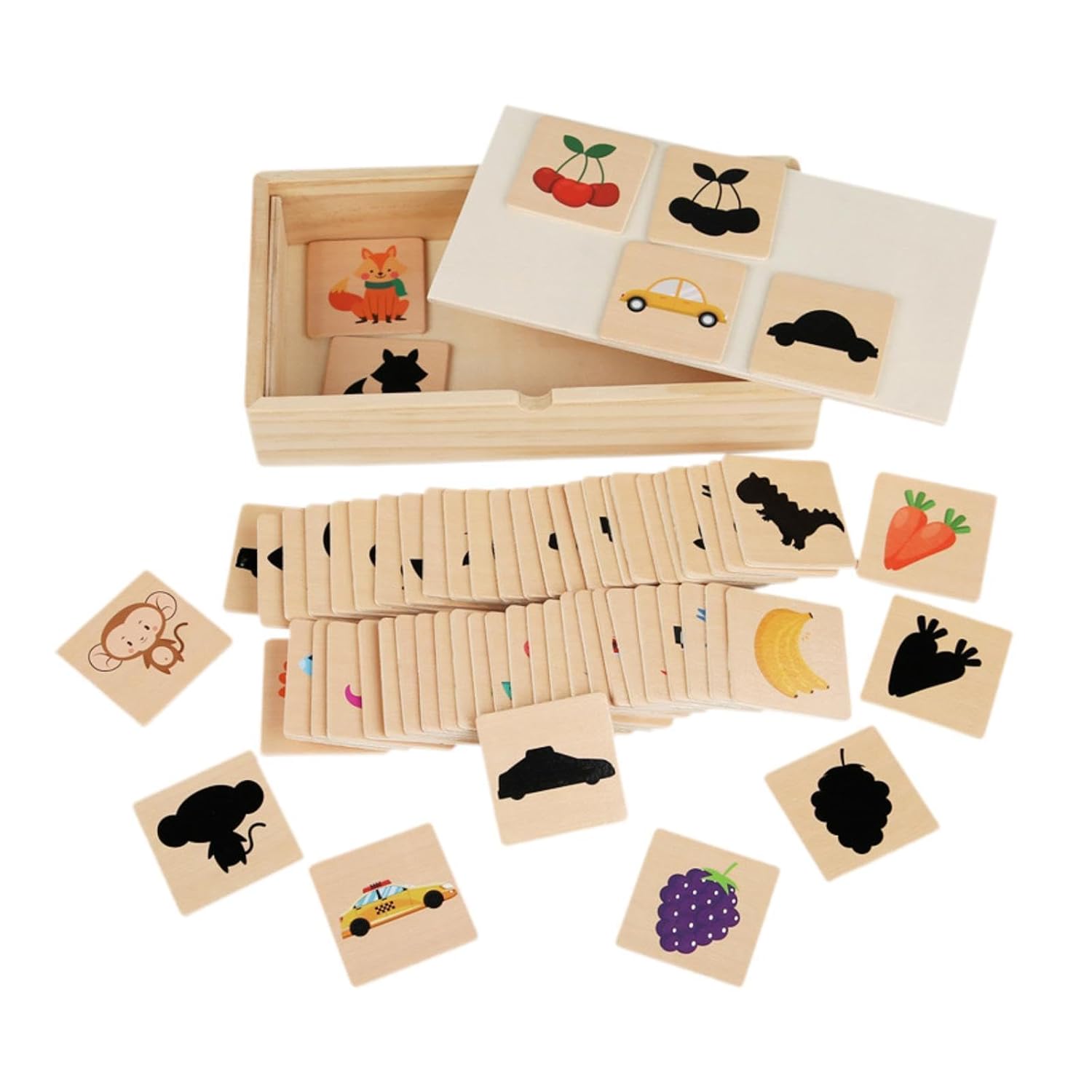 Lyla Wooden Shadow Puzzle Game Board Game for Boys Girls 3 4 5 Years Old Toddlers