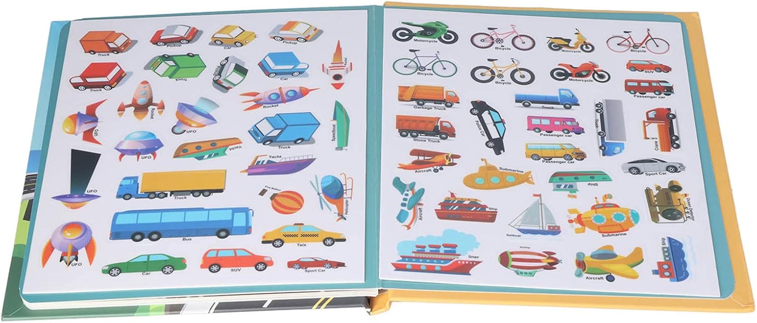 Reusable Sticker Book, Educational Learning Toy, Transport Game Stickers, Traffic Pad for Kids