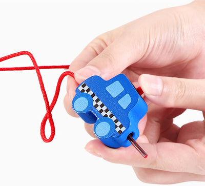 CORPER TOYS Wooden Toys, Lacing Toy, Vehicle, Car, Lacing Set, Building Blocks, Beads, Balance Game, Balance Toy, Wooden Puzzle, 3D, Boys and Girls, Toys, Christmas Gift, For Ages 6 and Up