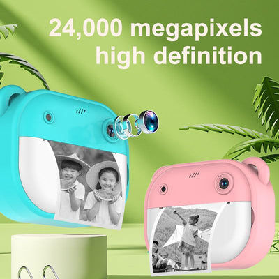 Fidtoy Kids Instant Print Camera 1080P Toddler Camera with 32GB Card