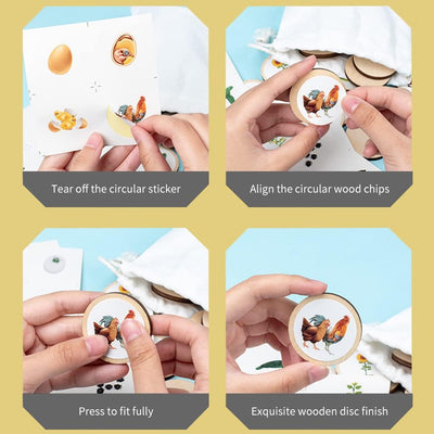 Juguete de aprendizaje Montessori sobre la naturaleza para niños Fidtoy Life Cycle Board