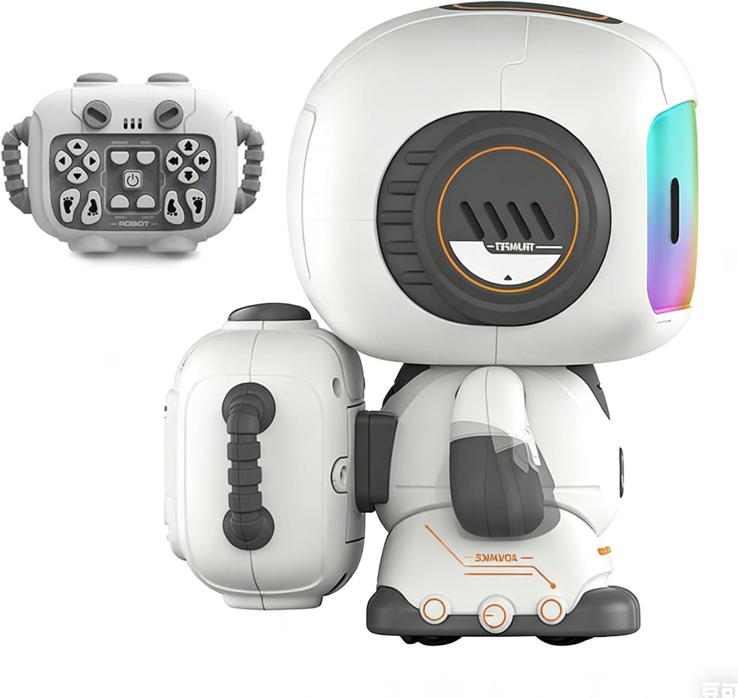 Fidtoy Programming Recording Rechargeable Remote Control Robot for Kids Programmable Dancing Robot with LED Eyes Music Voice Playback