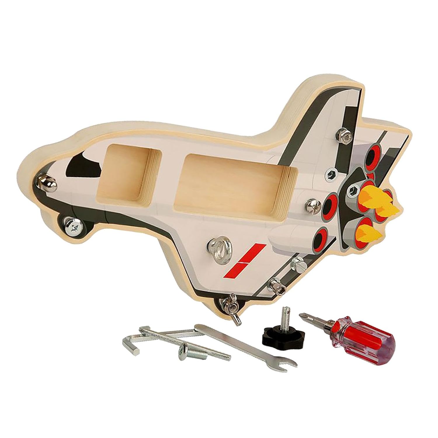 UJEAVETTE Spaceship Stem Toys Basic Skills Screw Driver Activities Tools for Girls Boys