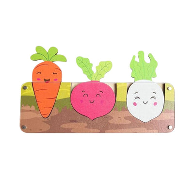 Fidtoy Carrot Pull Busy Board Toy Montessori Fine Motor Toy for Toddlers Wooden Sensory Activity Board Accessory Hand Eye Coordination Learning Toy Gift