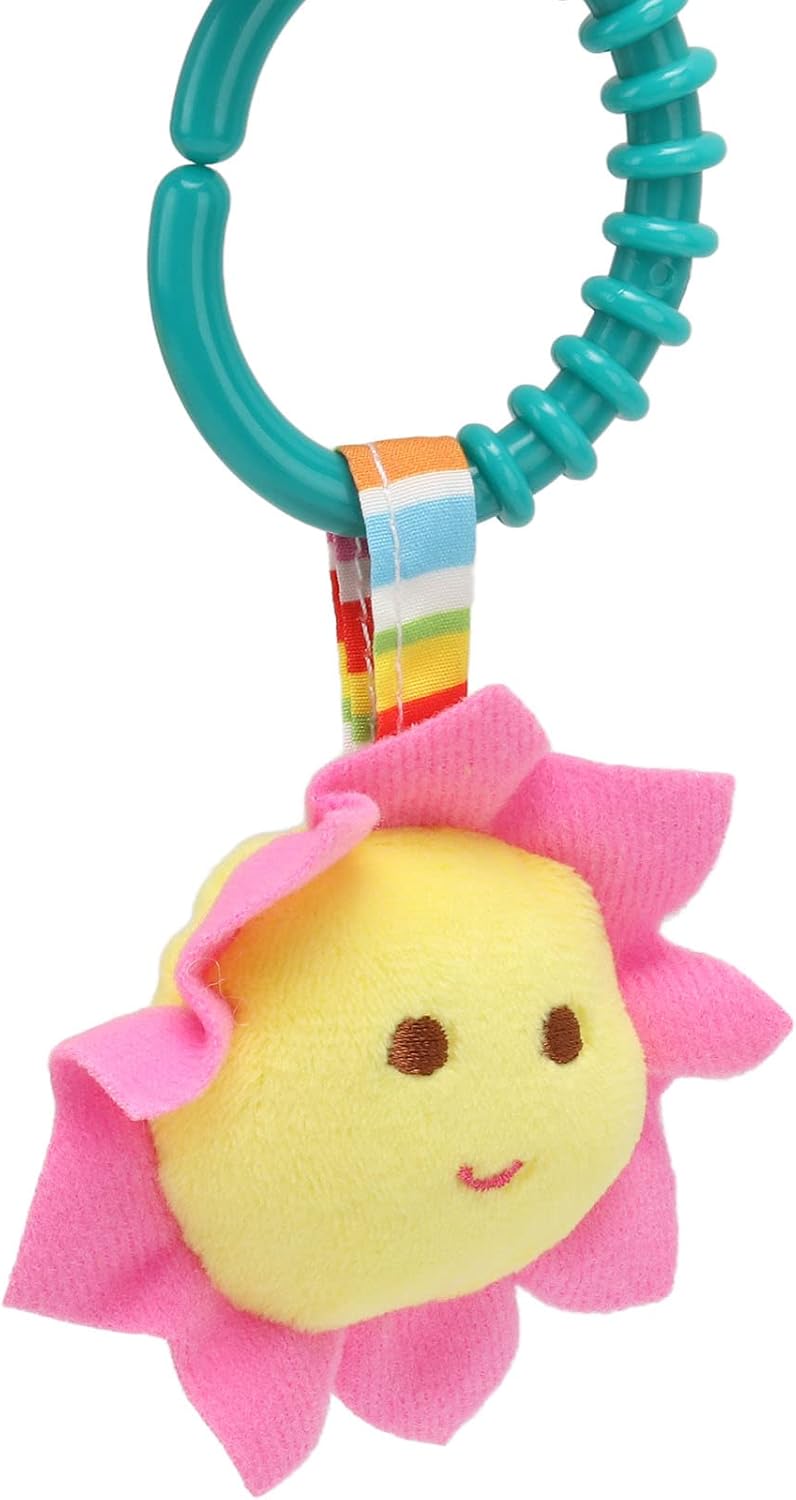 Fidtoy Baby Stroller Hanging Toy Plush Animal Sensory Rattle for Car Seat Crib and Infant Travel Play