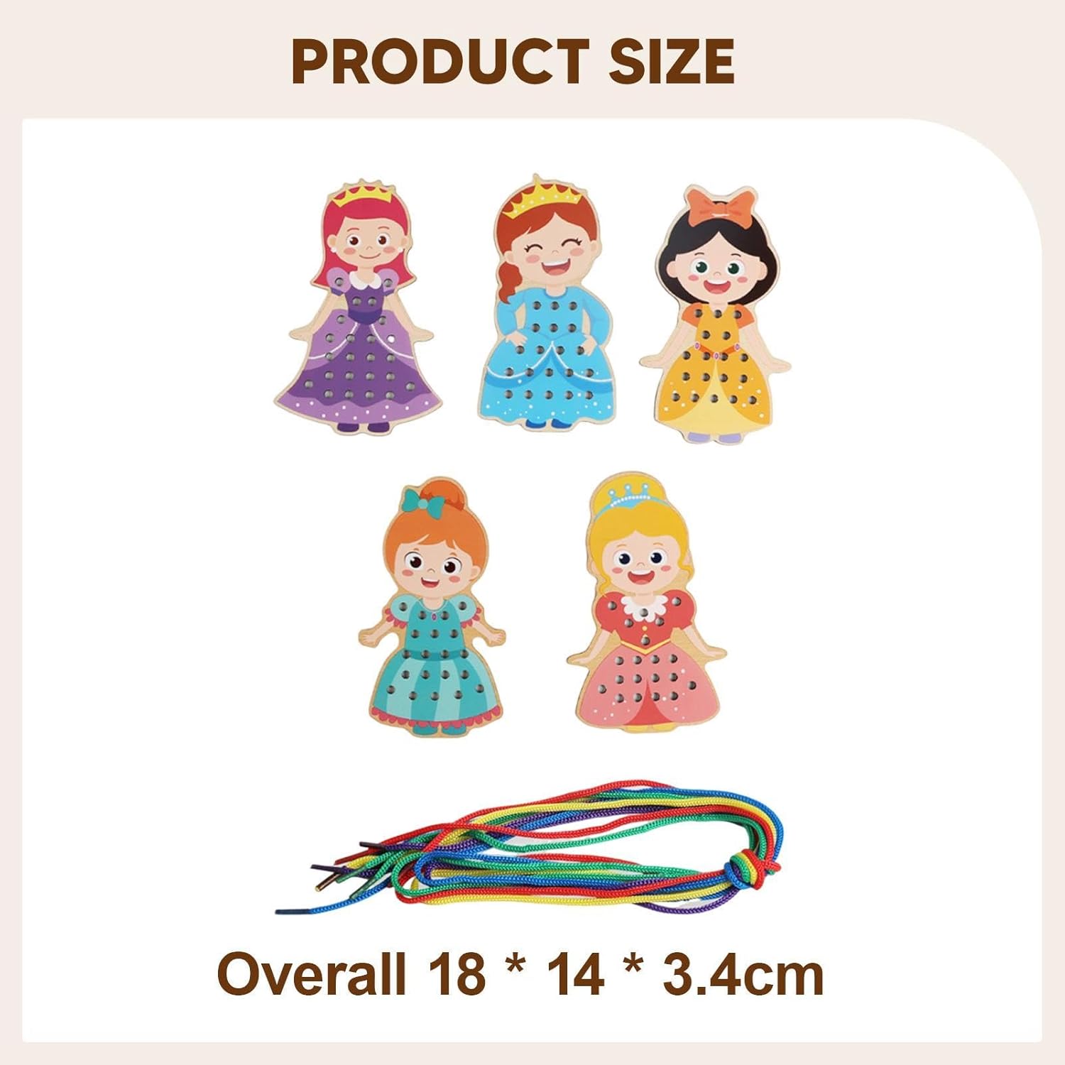 Lacing Cards for Preschoolers and Kids Motor Skills Toys Wooden Sewing Cards Style C|Other Educational Toys|Toys & Hobbies