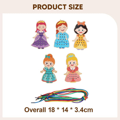 Lacing Cards for Preschoolers and Kids Motor Skills Toys Wooden Sewing Cards Style C|Other Educational Toys|Toys & Hobbies