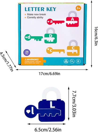 Letter Matching Toys,Key Lock Counting Toys for Pairing,Toys Funny Pairing Lock Shape Counting Toys - Montessori Learning Educational Multifunction Toddler STEM Toys for Boys Girls Kids Kids 3+