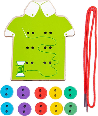Threader Toys for Toddlers | Sewing Buttons for Training Basic Life Skills Racing Card Games,Montessori Toys Good Motor Skills Threading Game Muskela for Early Development and Education in Kindergarten