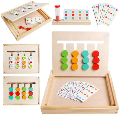Plateau de jeu de casse-tête coulissant double face