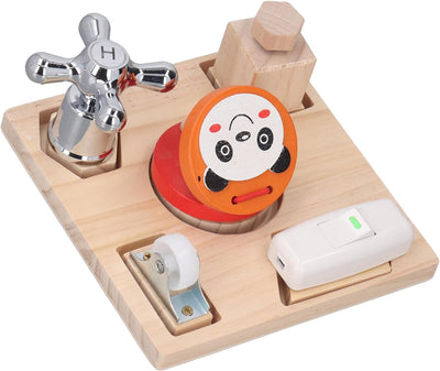 Fidtoy Tableau d'Activités Montessori pour Tout-Petits, Planche Sensorielle en Bois, Tri de Formes, Jouet d'Apprentissage Motricité Fine, Puzzle Éducatif, Jouet Calme de Voyage