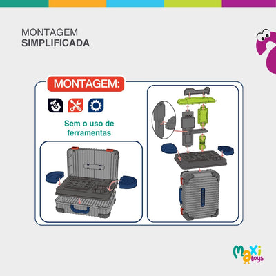 Fidtoy Kids Juego de Banco de Herramientas de Juguete de Construcción para Niños