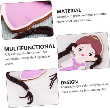 BESPORTBLE 2 Piezas Juguetes De Trenza De Madera para Juguetes Trenzados Mano Años Primera Infancia