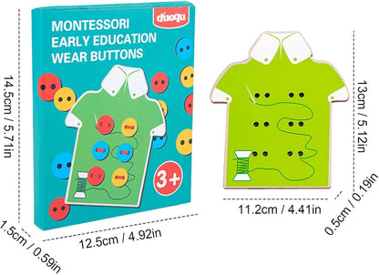 Threader Toys for Toddlers | Sewing Buttons for Training Basic Life Skills Racing Card Games,Montessori Toys Good Motor Skills Threading Game Muskela for Early Development and Education in Kindergarten