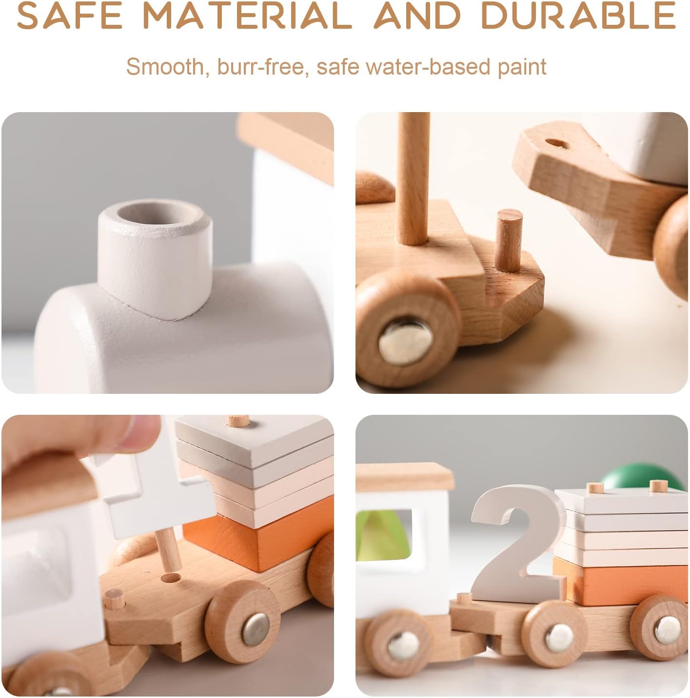 Montessori Wooden Train Set