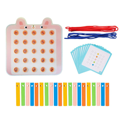 BNF Juguete de enhebrar con tarjetas de viaje para coche, juguete para niños de 3, 4, 5, 6 años, RabbitBaby | Juguetes para bebés | Juguetes de desarrollo para bebés | 1 cubo de habilidades básicas para la vida
