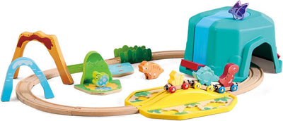 Fidtoy Coffret Train Dinosaure en Bois avec Sons