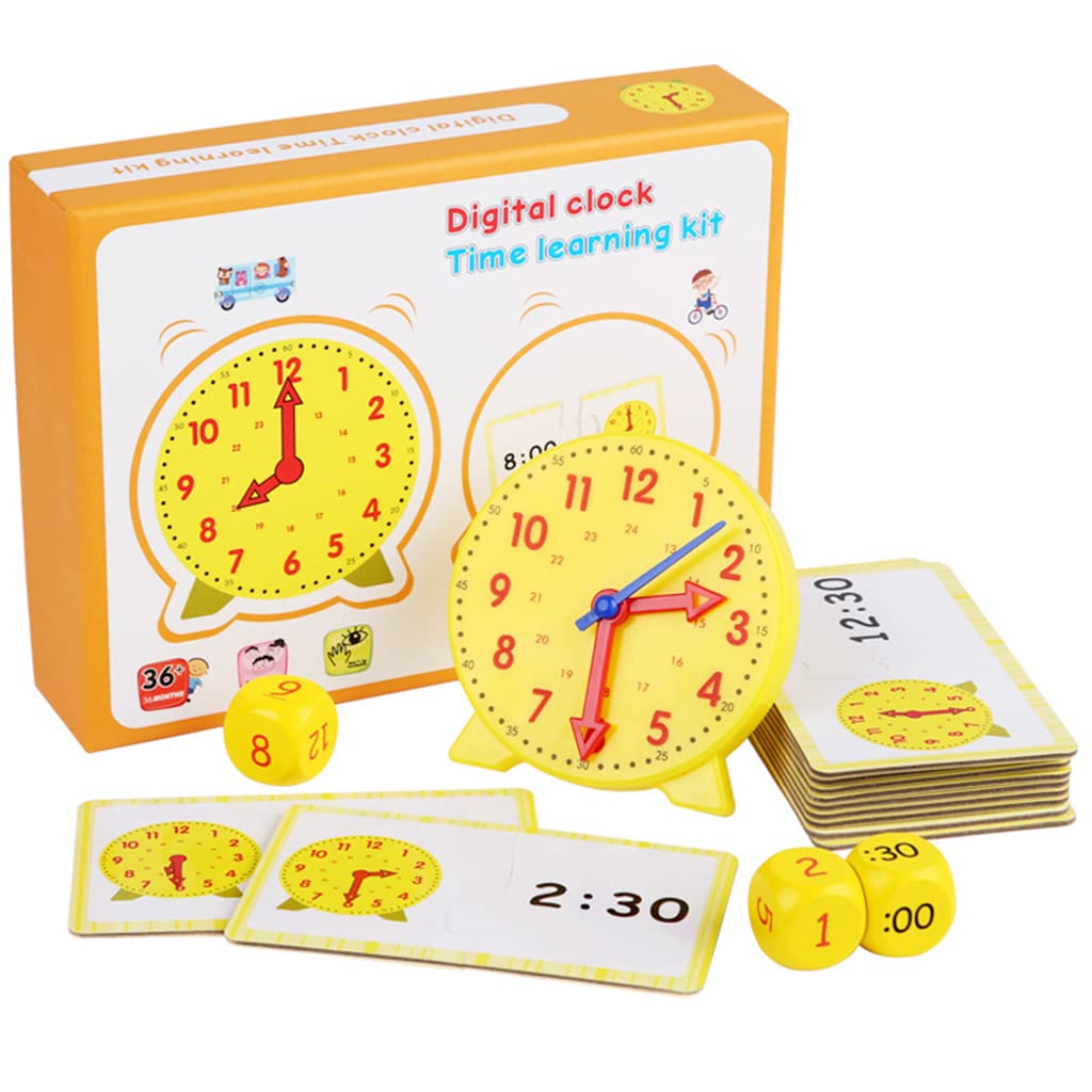 Fidtoy Learning Clock Toy Set | Educational Analog and Digital Time for Toddlers