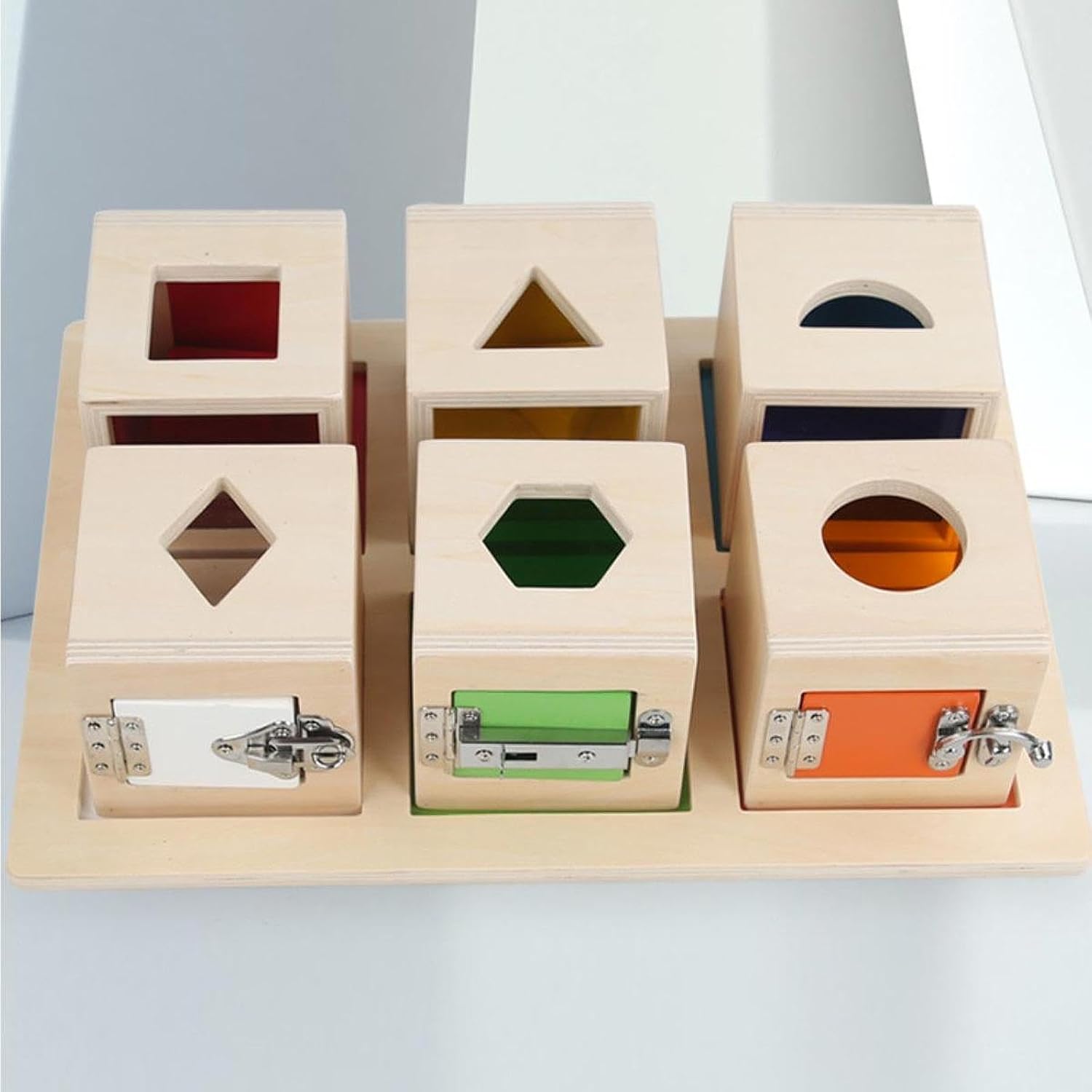 harayaa Boîte de verrouillage Montessori pour enfants, planche occupée, jouets éducatifs, jouet interactif doux parent-enfant, cadeaux d'anniversaire pour