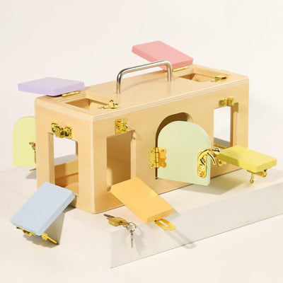 TREDYNEST Montessori Lock Box Toy Sensory Toy Interactive Activity Board for Kids Baby | Educational Toys | STEM Toys | Learning Toys