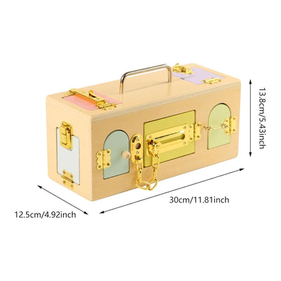 TREDYNEST Montessori Lock Box Toy Sensory Toy Interactive Activity Board for Kids Baby | Educational Toys | STEM Toys | Learning Toys