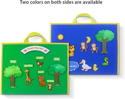 fieltro para aula, tablas enseñanza plegables doble cara, historias para preescolar, Montessori Education Storytelling Naixue