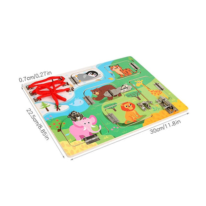 ATORSE™ Wood Busy Board Self Ability Educational Learning for Kids 2 3 4 5 Years Old Animal|Toys & Hobbies | Educational | Other Educational Toys