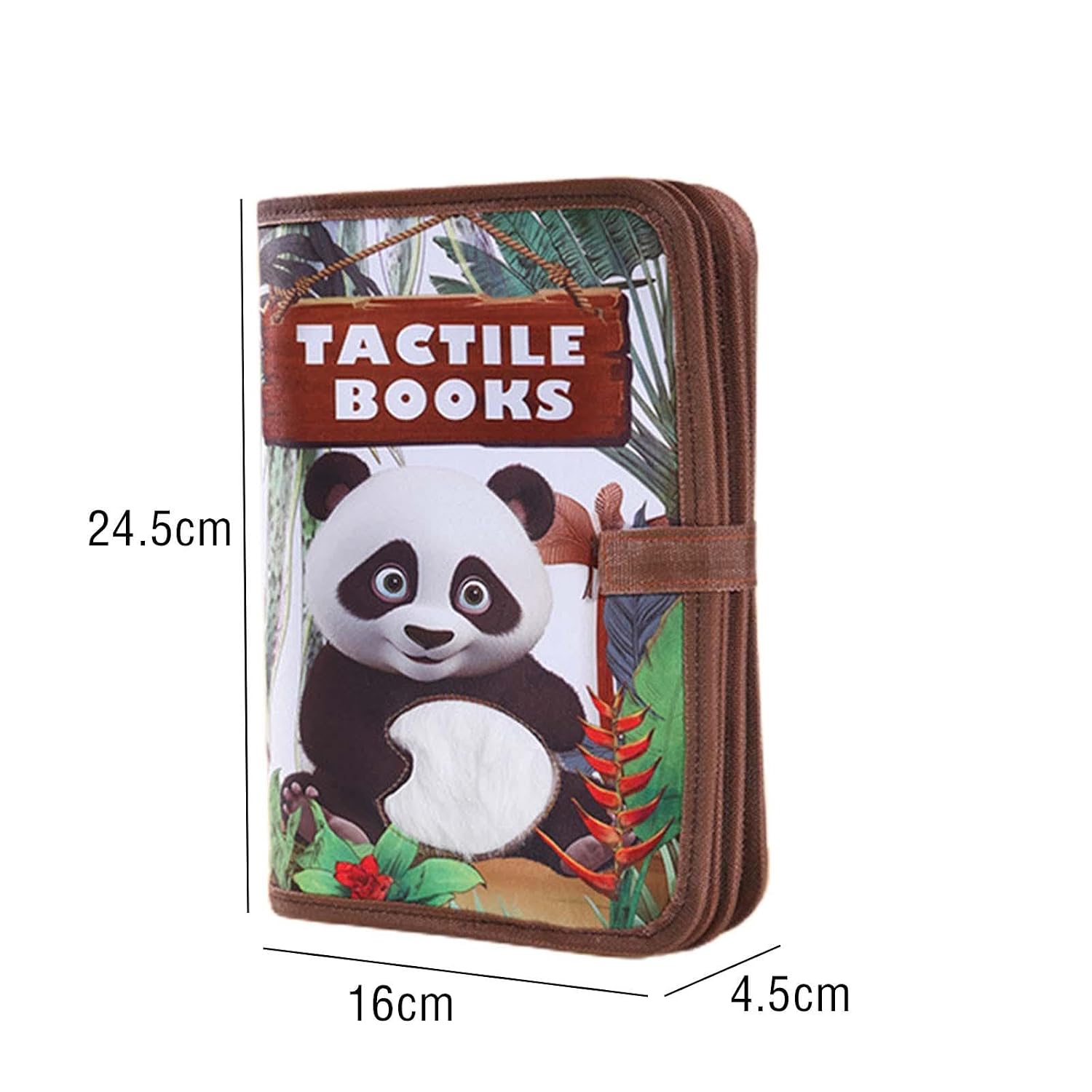 Fidtoy Wild Animals Tactile Touch and Feel Book for Toddlers | Cloth Sensory Quiet Book, Animal Recognition, Texture Exploration, Vocabulary, Tummy Time & Bedtime Reading Toy Age 2+