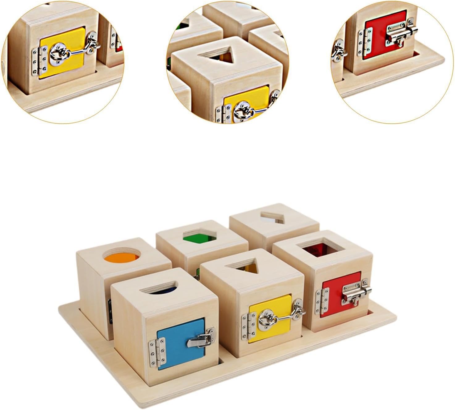 harayaa Boîte de verrouillage Montessori pour enfants, planche occupée, jouets éducatifs, jouet interactif doux parent-enfant, cadeaux d'anniversaire pour