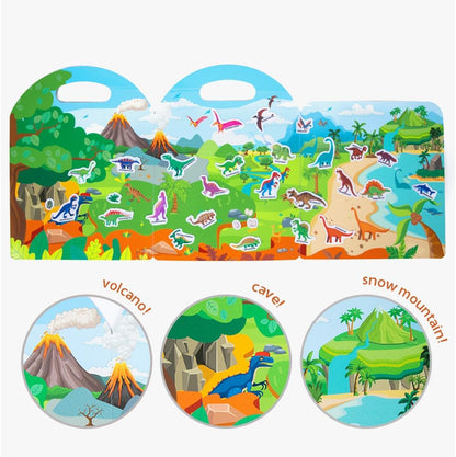 Unimore Kids Busy Book Jelly Quiet Book Toddler Travel Toys, Kids Sticker Book for Toddlers 3+ Preschool Learning Activities Reusable Learning & Education Sticker Book for Kids