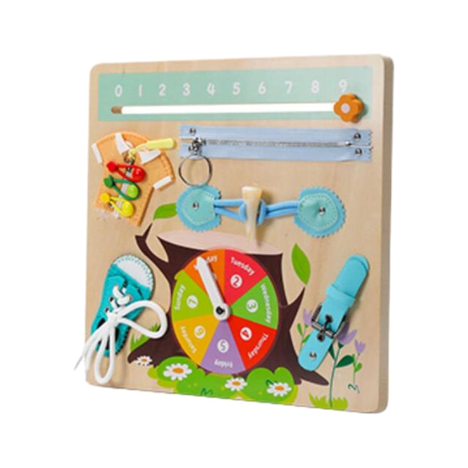 Wooden Busy Board Montessori Toy for Birthday Gift Children Plane Travel Toy Style B | Educational | Other Educational Toys