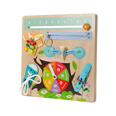 Wooden Busy Board Montessori Toy for Birthday Gift Children Plane Travel Toy Style B | Educational | Other Educational Toys