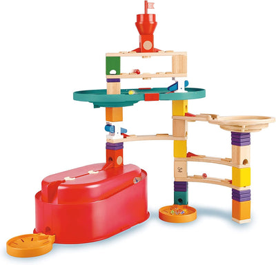 Fidtoy Wooden Marble Run Bucket Building Set STEM Toy