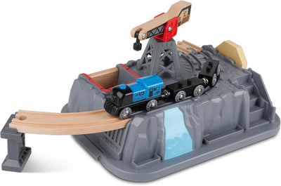 Fidtoy – Circuit de Train en Bois – Kit de Construction en Seau 50 Pièces