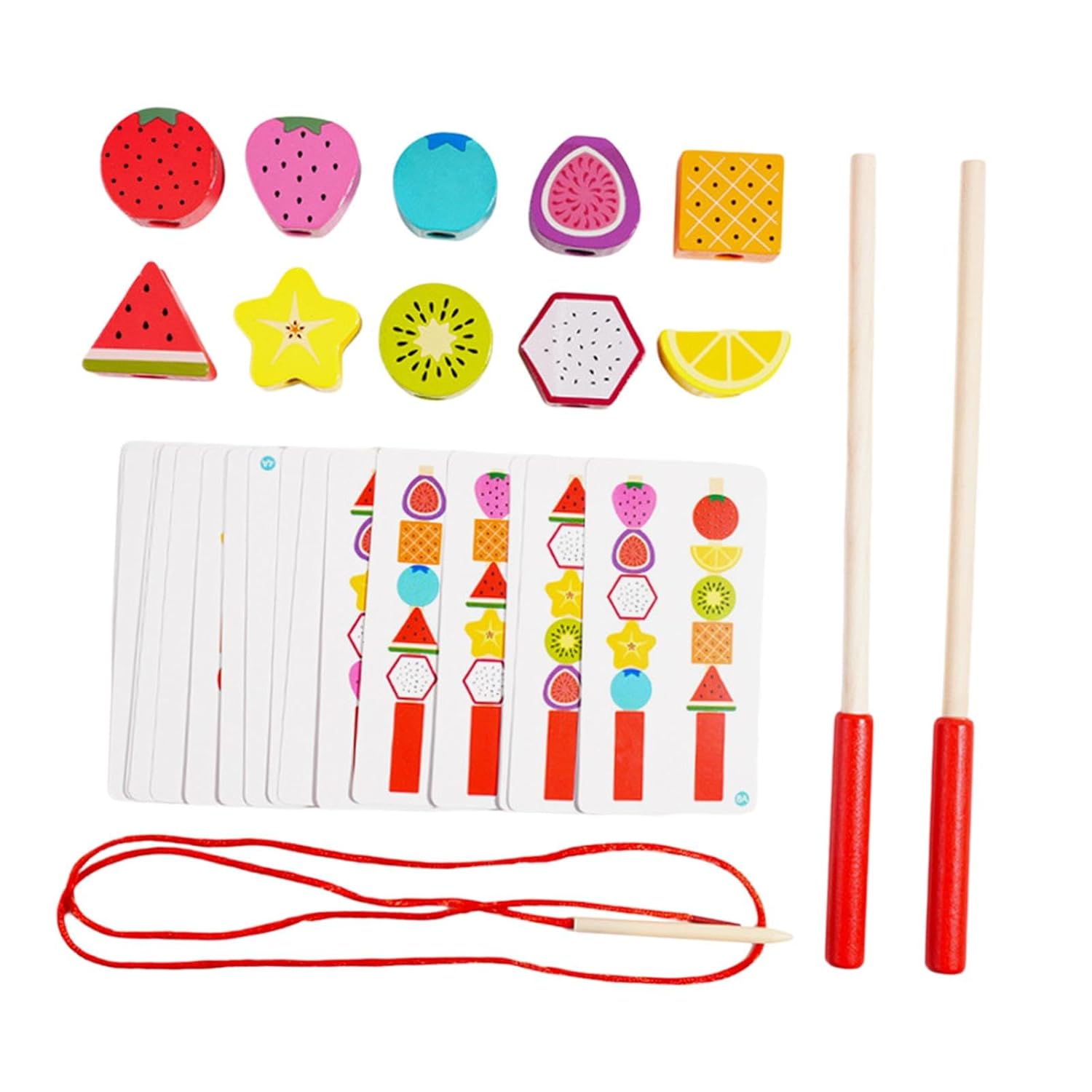 Beads Sequencing Toy Hand Eye Coordination Educational Fine Motor Skills Toy|Mathematics|Toys & Hobbies