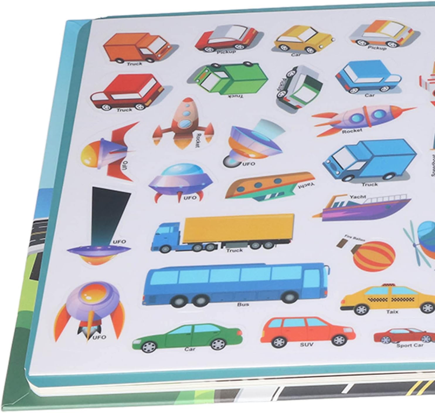 Reusable Sticker Book, Educational Learning Toy, Transport Game Stickers, Traffic Pad for Kids