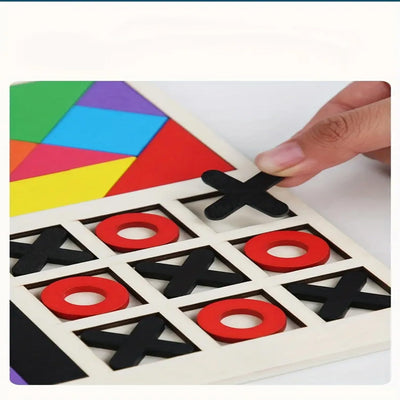 3in1 Wooden Brainstorming Tetris and Number Learning Board - 501
