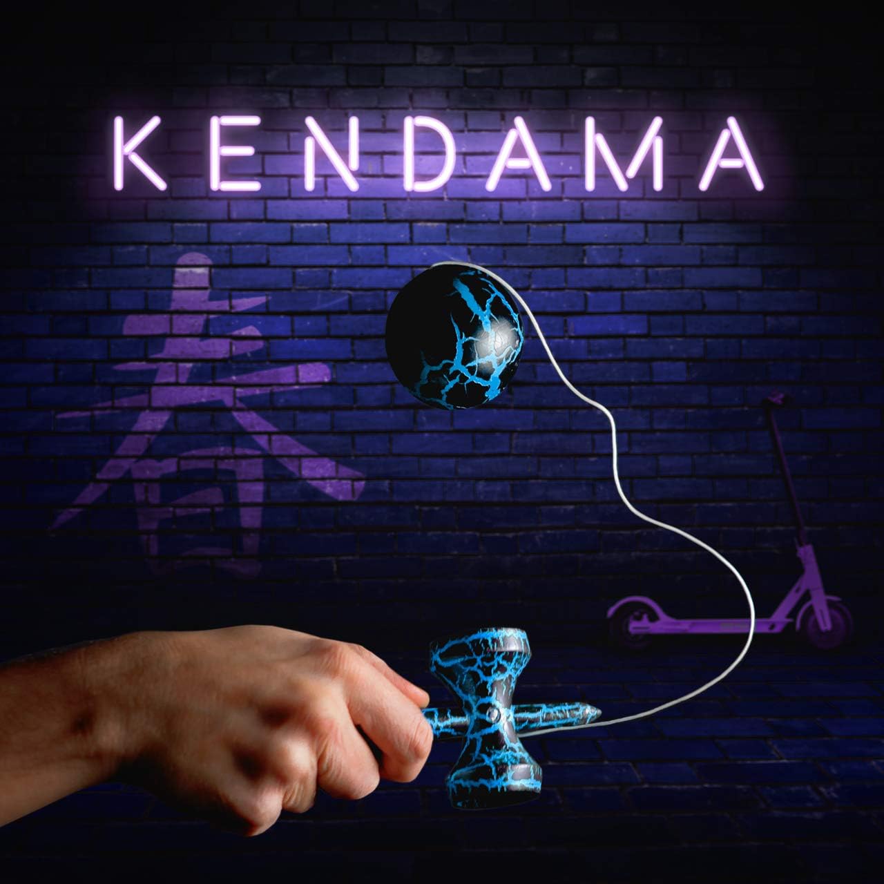 Fidtoy Kendama Cracks Wooden Skill Toy for Kids