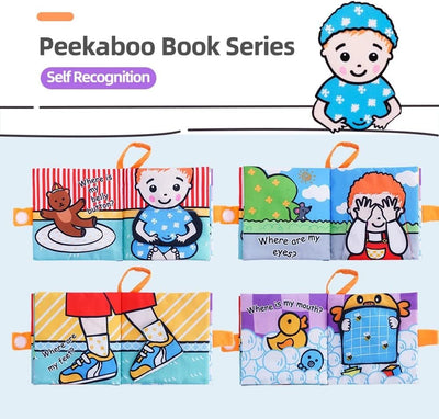 BOOK BOND Where is My Belly Button Cloth Book for Baby, Infant & Toddler Age 0 to 3 years |Crinkle Pages for Sensory Play | Travel Friendly | First Birthday Gift for Baby Boys & Girls