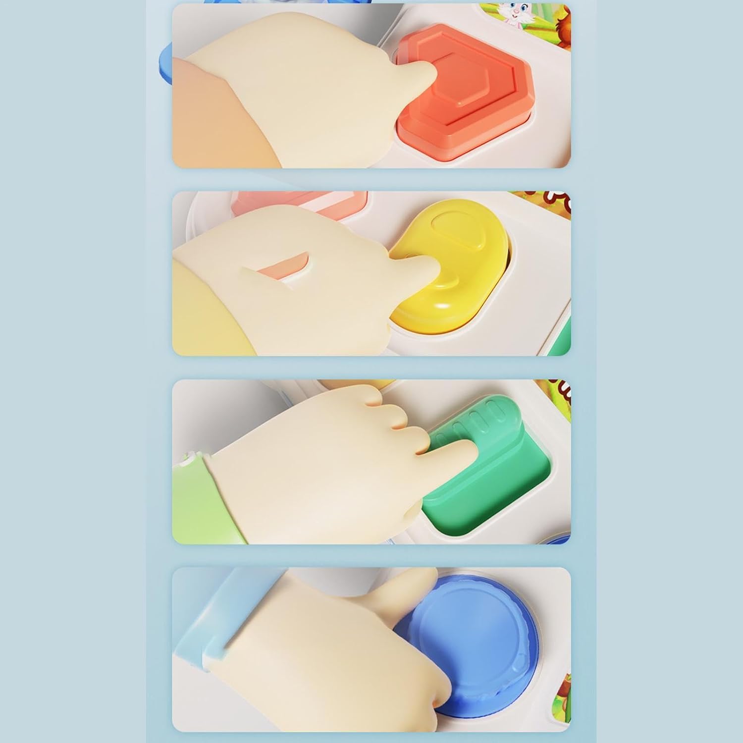 Fidtoy Montessori Pop Up Animal Activity Toy for Toddlers Fine Motor Quiet Learning Toy