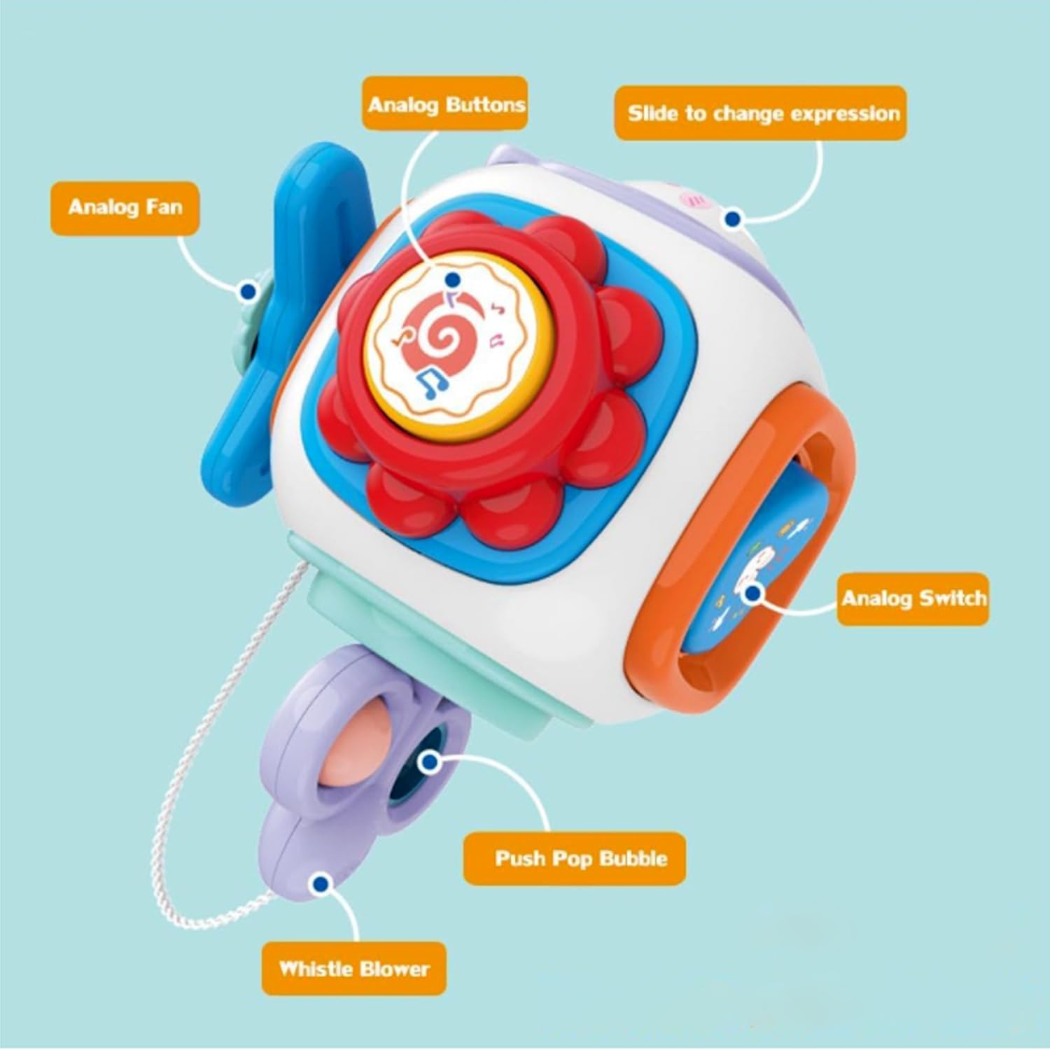 Montessori Sensory Toys for Toddlers 2-3 Travel Activities Busy Board Cube - Baby Gifts for 18+ Months Infant Boys Girls - Airplane Plane Car Travel Toys Educational Learning…