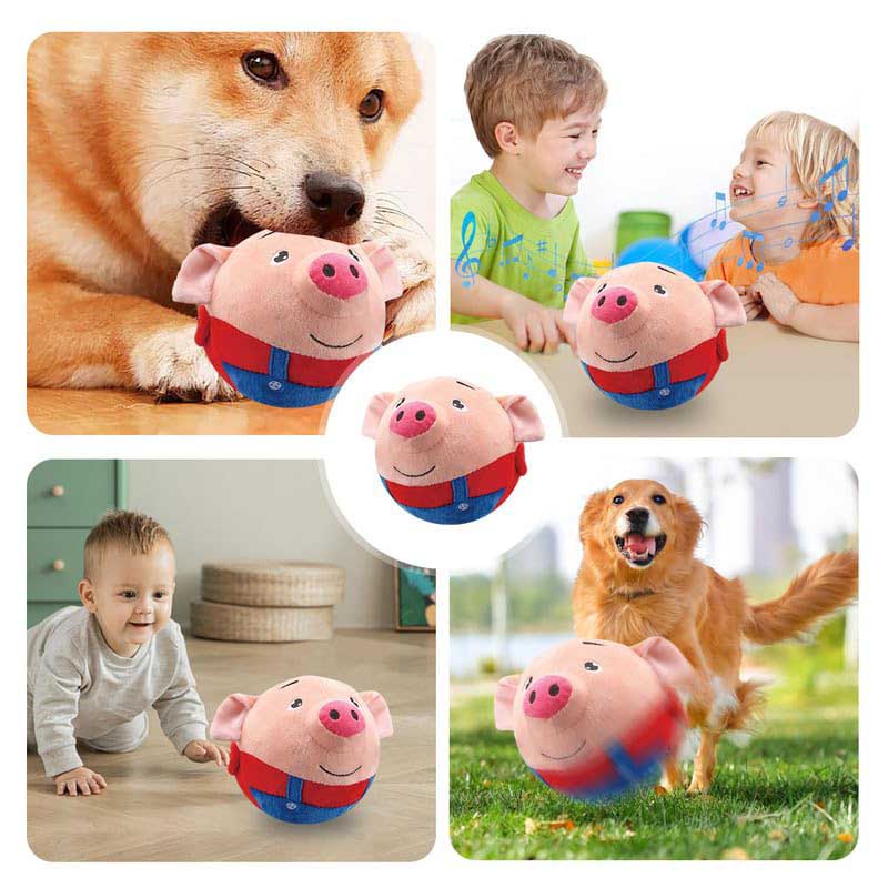 Fidtoy Jouet en peluche interactif pour bébés et animaux de compagnie | Jouet sonore rebondissant pour jouer à la maison