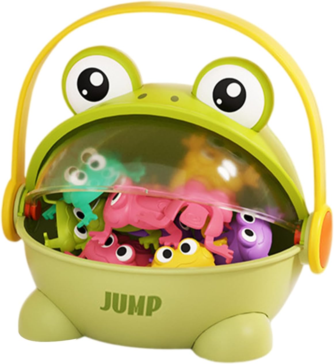 Fidtoy Grenouille sauteuse pour tout-petits | Jouet interactif à ressort pour la coordination œil-main et le jeu actif des enfants