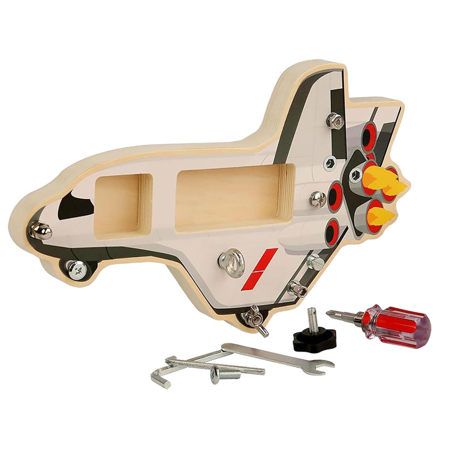 UJEAVETTE Spaceship Stem Toys Basic Skills Screw Driver Activities Tools for Girls Boys