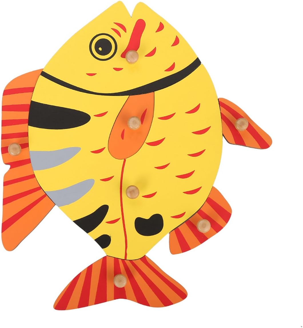 Montessori Nature Materials Fish Puzzle for Early Preschool Learning Toy