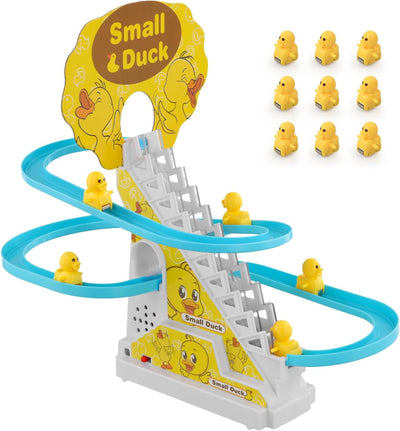 Fidtoy Climbing Duck Track Toy with Lights and Music for Toddlers